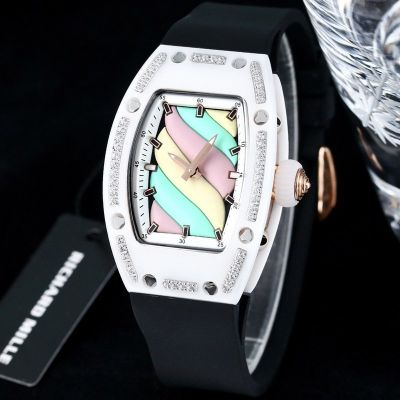 Richard Mille RM07-01 White ceramic case with diamond Eta Movement Replica watches